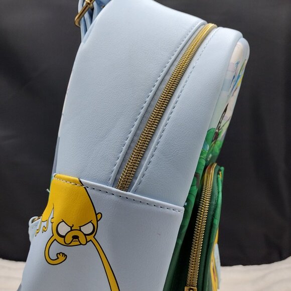 *New* Loungefly Cartoon Network Adventure Time Characters Mini Blue Backpack - Picture 5 of 9